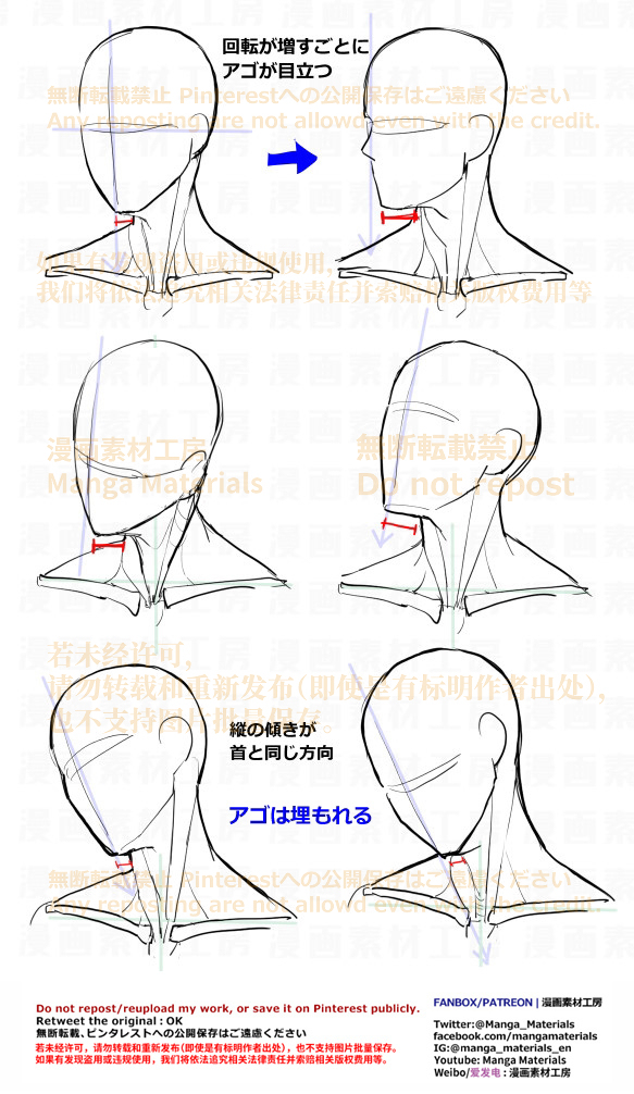 个人秀英文怎么写 個人メモ：首の回転可動插图1