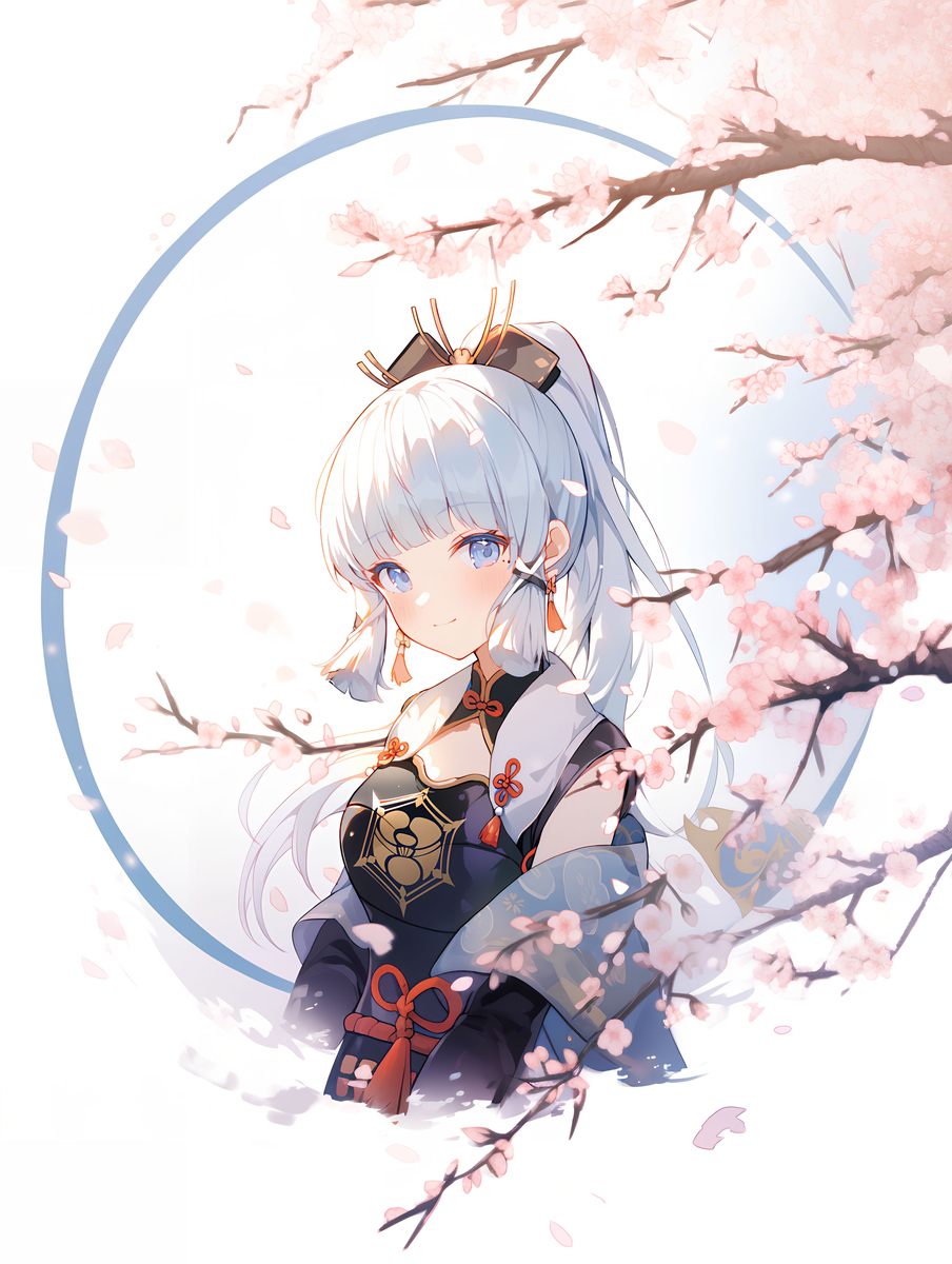 原神神里绫华的高清壁纸 《神里头像》神里绫华插图1
