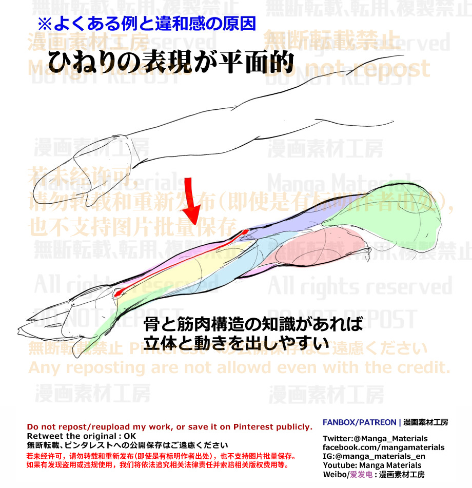 腕部是哪个部位 個人メモ：腕のひねり表現-M站 - 漫头社