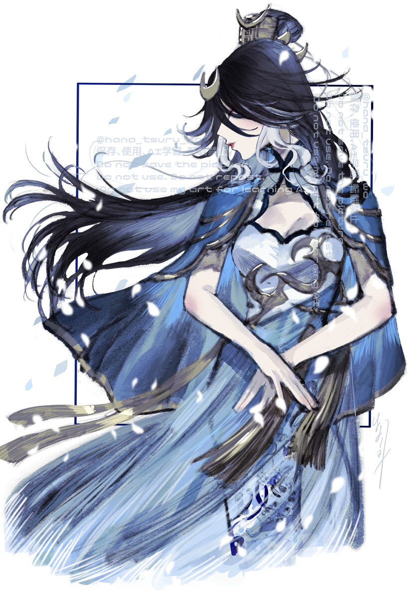 中国风美女简笔画图片大全 人物 【Skeb】中华风美人-M站 - 漫头社