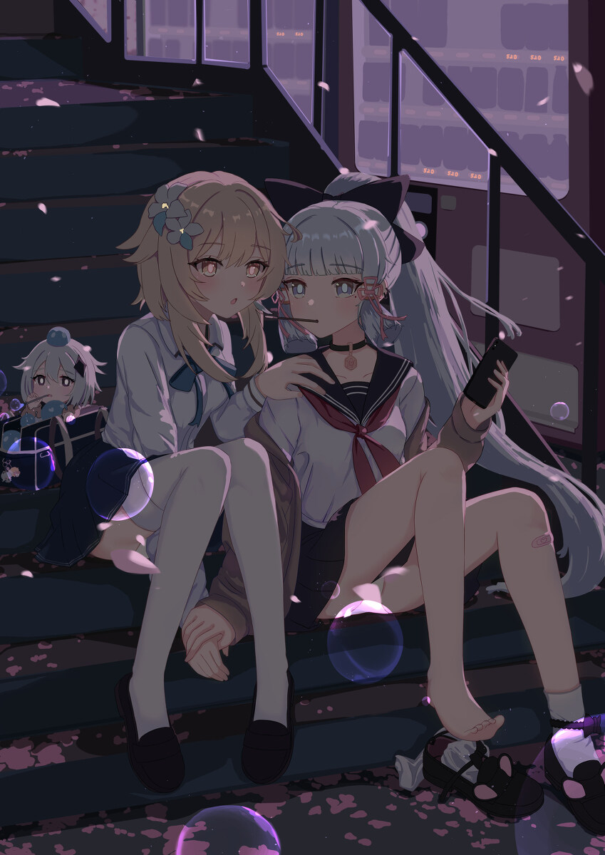 原神神里绫华和魈 画了和绫华-M站 - 漫头社